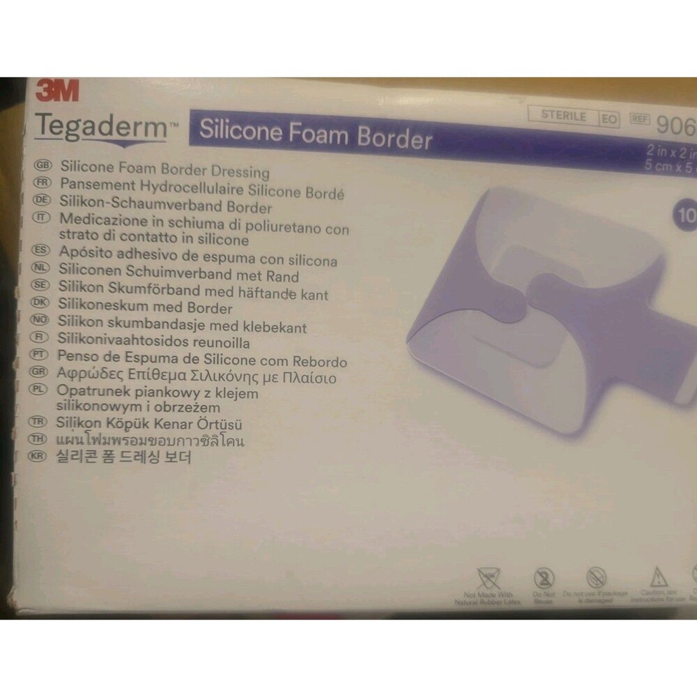 3M Tegaderm Silicone Foam Dressing, 2 x 2 Inch (BX/10)
